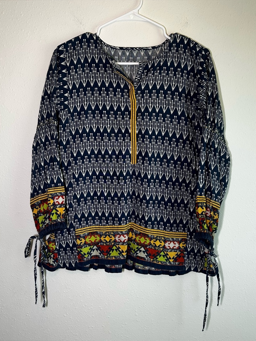 Khaadi Geometric Tunic Top Pakistan Women’s XXS/XS* Cotton Kurti Festival Boho